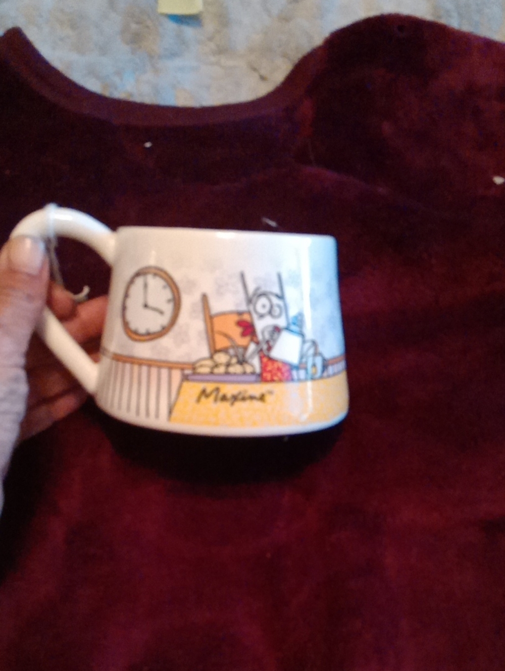 Cartoon Ceramic Mug with Yellow Accents